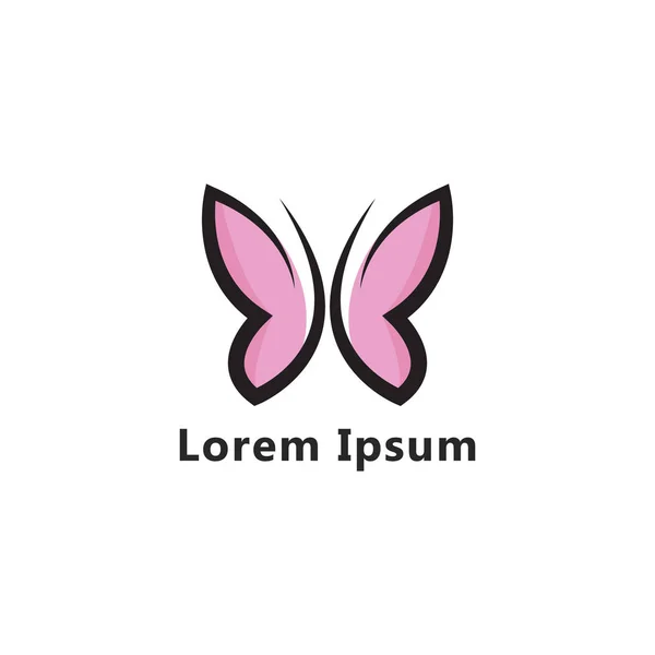 Kelebek logosu çizimi. Kelebek simgesi simgesi.