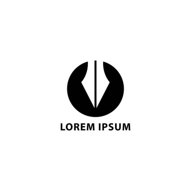 Soyut kalem logo vektörü. kalem veya imza simgesi simgesi. eğitim logosu.