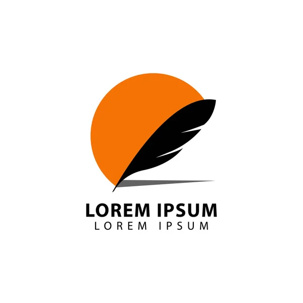 Kalem ve imza logo vektör çizimi. kalem simgesi simgesi.