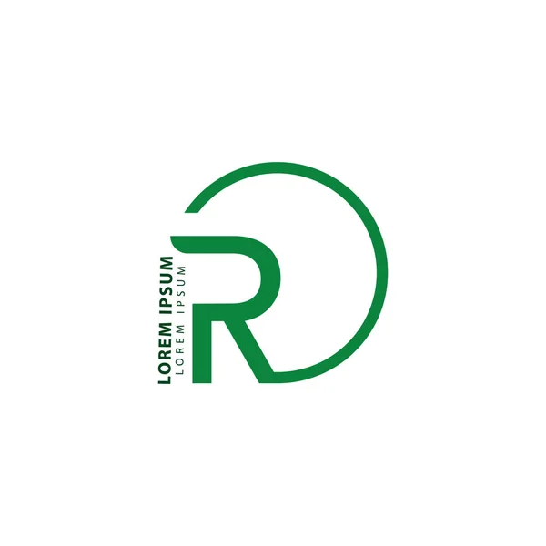 Nature Green Letter Logo Design Template Letter Symbol Icon — Stock Vector