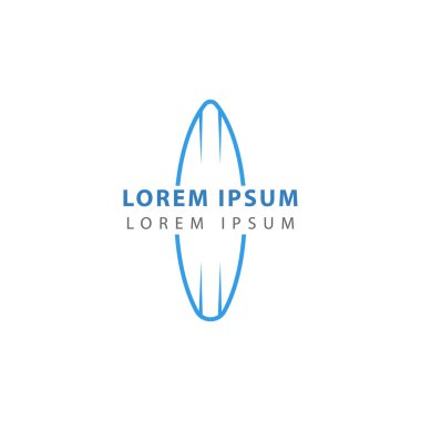 Sörf logosu dizayn şablonu. Sörf logosu vektör illüstrasyonu, sembol simgesi.
