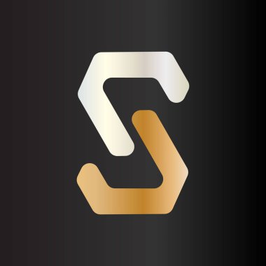 Soyut S harfi logo vektör çizimi. S harfi simgesi simgesi.