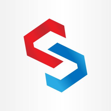 Soyut S harfi logo vektör çizimi. S harfi simgesi simgesi.