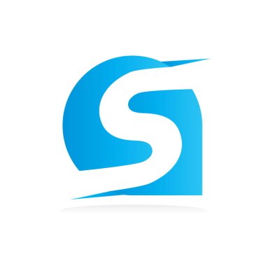Soyut S harfi logo vektör çizimi. S harfi simgesi simgesi.