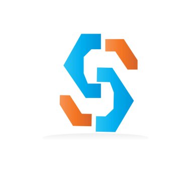 Soyut S harfi logo vektör çizimi. S harfi simgesi simgesi.