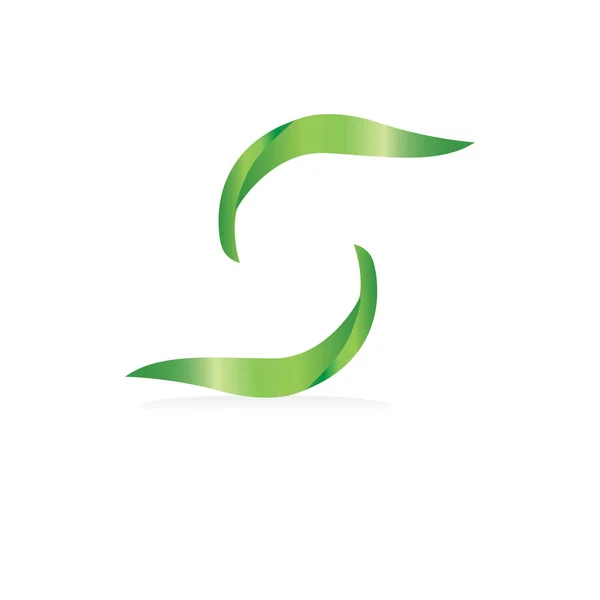 Nature Letter Logo Vector Illustration Letter Symbol Icon — 스톡 벡터