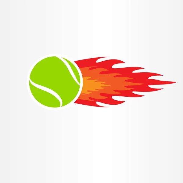 Snelle Tennis Bal Logo Vector Illustratie Tennis Symbool Pictogram — Stockvector