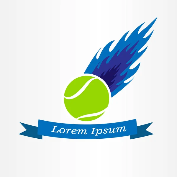 Illustration Vectorielle Logo Balle Tennis Rapide Icône Symbole Tennis — Image vectorielle