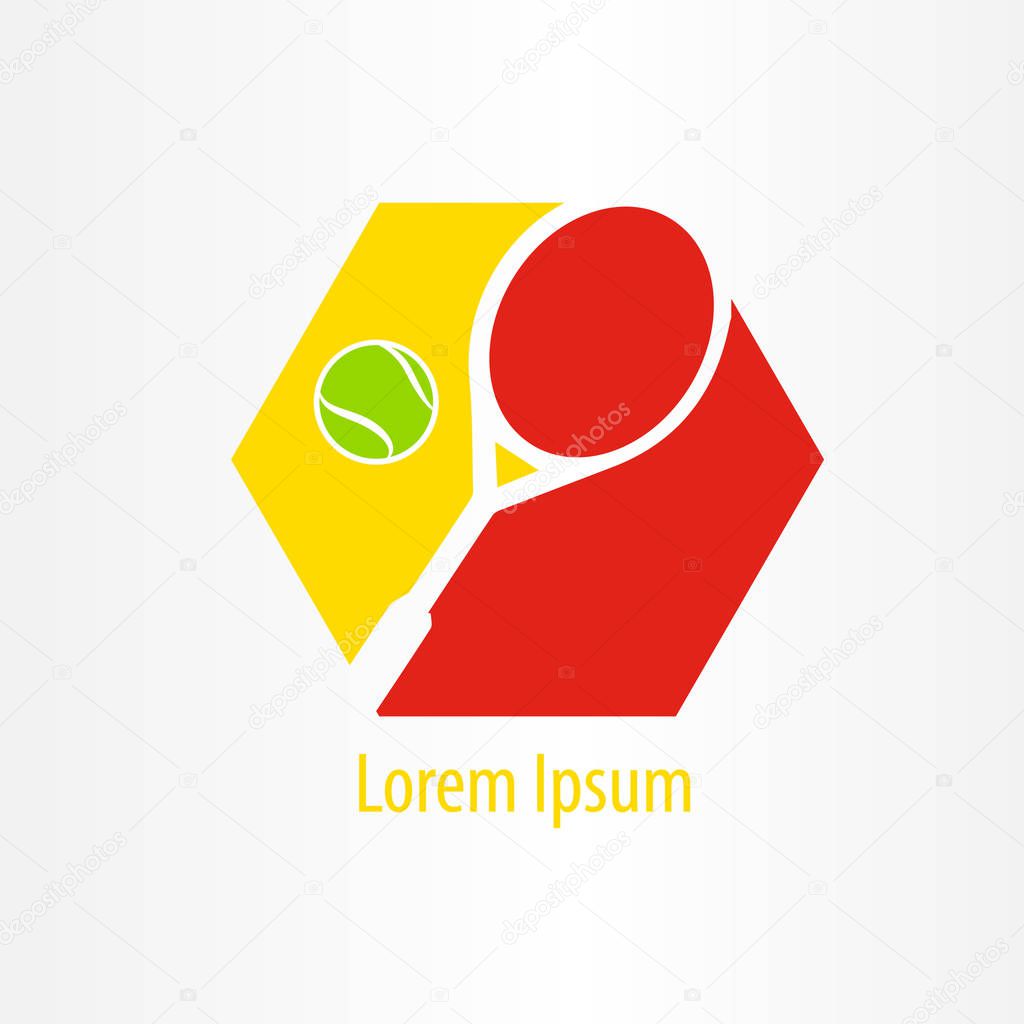 Fast tennis ball logo vector illustration. tennis symbol icon.