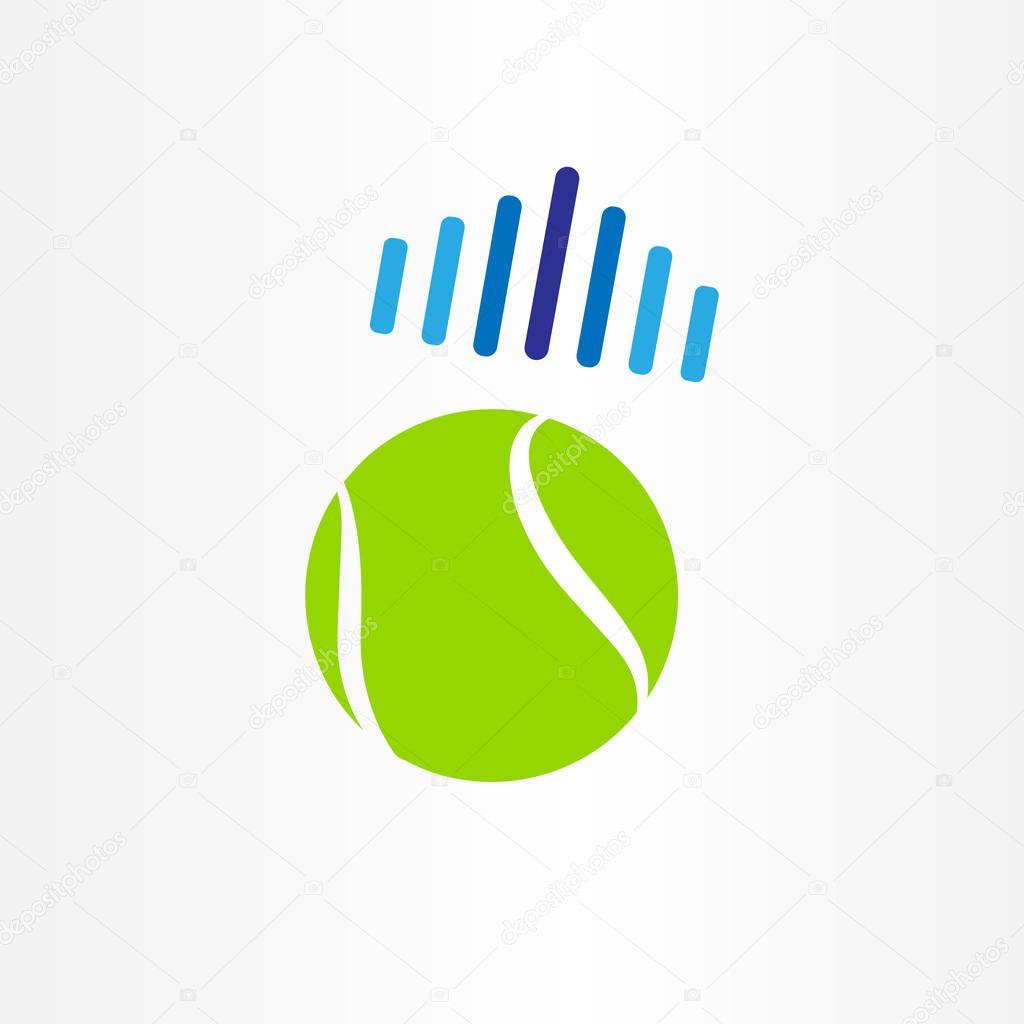 Fast tennis ball logo vector illustration. tennis symbol icon.