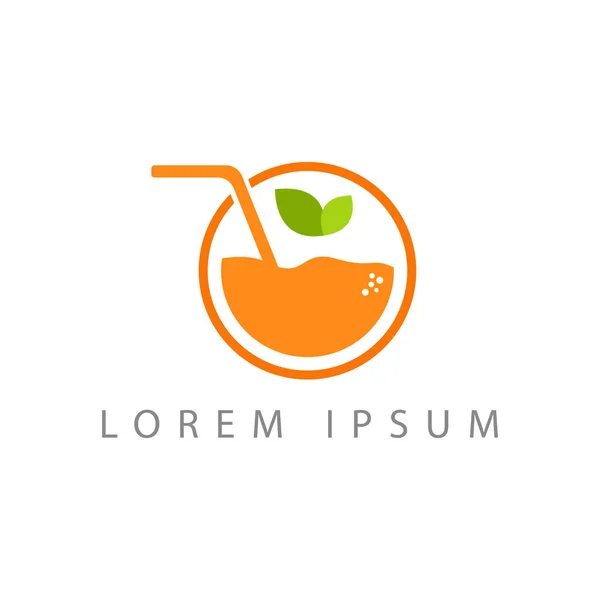 Cam logo vektörü. Taze meyve suyu logo vektör çizimi.