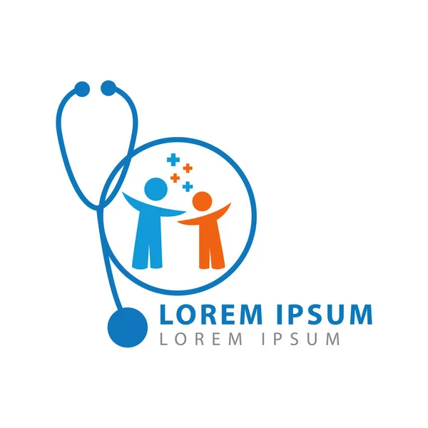 pediatric clinic logo vector illustration. pediatric symbol icon.