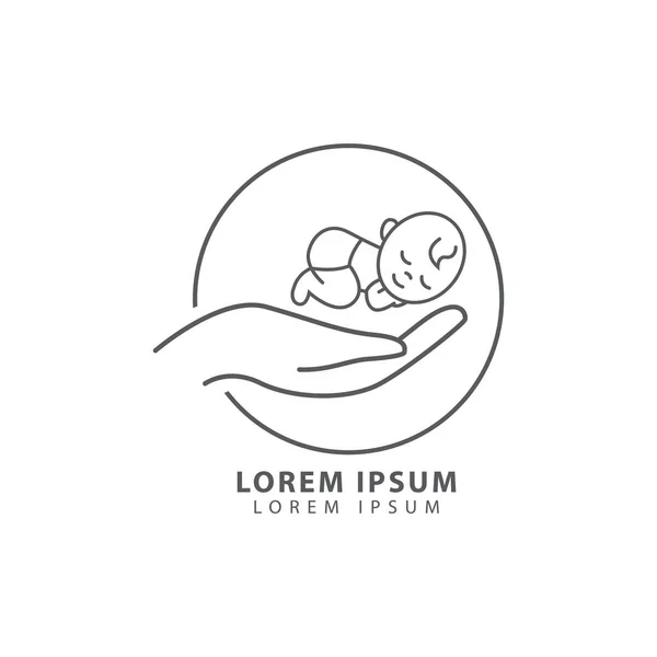 pediatric clinic logo vector illustration. pediatric symbol icon.
