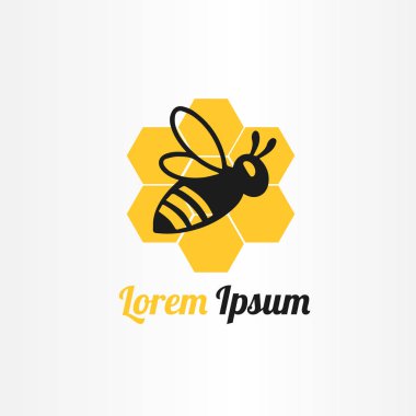 Bal arısı logo vektör çizimi. bal arısı simgesi.
