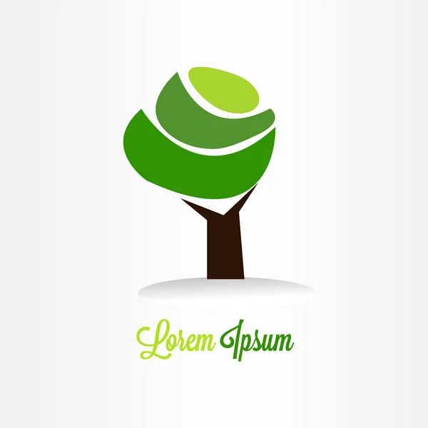 Abstrakte Grüne Baum Logo Vektorillustration Natur Logo Symbol — Stockvektor