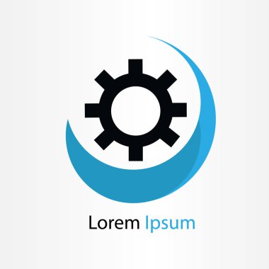 gear logo icon. service logo. factory logo vector illustration.