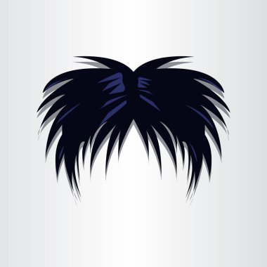 Anime ya da komedi tarzında grafiksel tasarım erkek saç stili çizim vektörü. erkek saç stili logo vektörü.