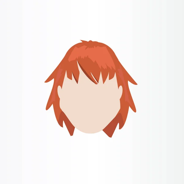 Manga Weibliche Frisur Vektor Illustration Anime Mädchen Haare Illustration Design — Stockvektor