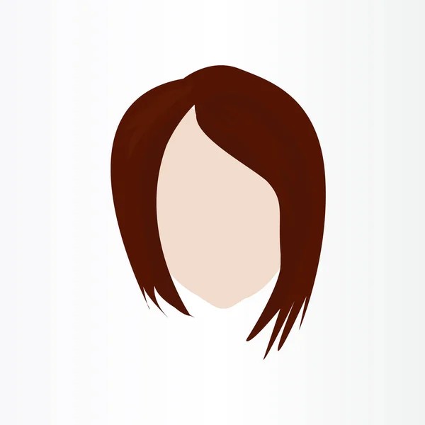 Manga Mujer Cabello Estilo Vector Ilustración Plantilla Diseño Ilustración Pelo — Vector de stock