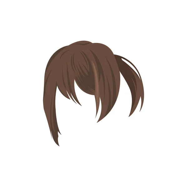 Manga Mujer Cabello Estilo Vector Ilustración Plantilla Diseño Ilustración Pelo — Vector de stock