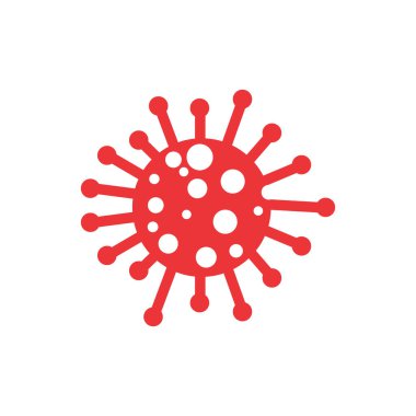 Bakteri vektör simgesi. İllüstrasyon sembolüne neden olan mikroorganizma hastalığı. Corona virüsü logo vektörü.