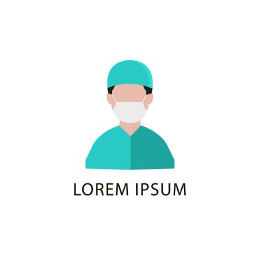 Vektör tıbbi ikonu, Doktor logosu. Tıbbi konsept
