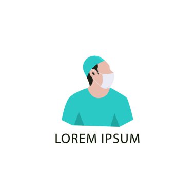 Vektör tıbbi ikonu, Doktor logosu. Tıbbi konsept