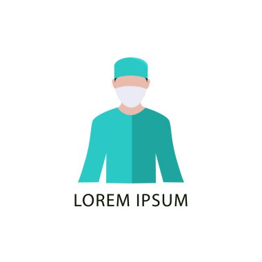 Vektör tıbbi ikonu, Doktor logosu. Tıbbi konsept
