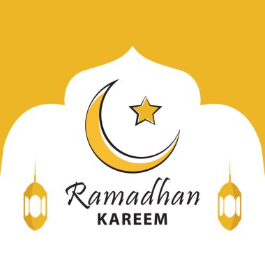 Ramazan Kareem. Arkaplan tasarım şablonu. vektör illüstrasyonu.