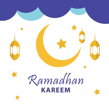 Ramazan Kareem. Arkaplan tasarım şablonu. vektör illüstrasyonu.