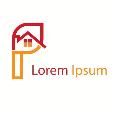 Binaların logo vektörü. Emlak logosu. Vektör çizimi. Tasarım şablonu. Binalı B harfi logosu.