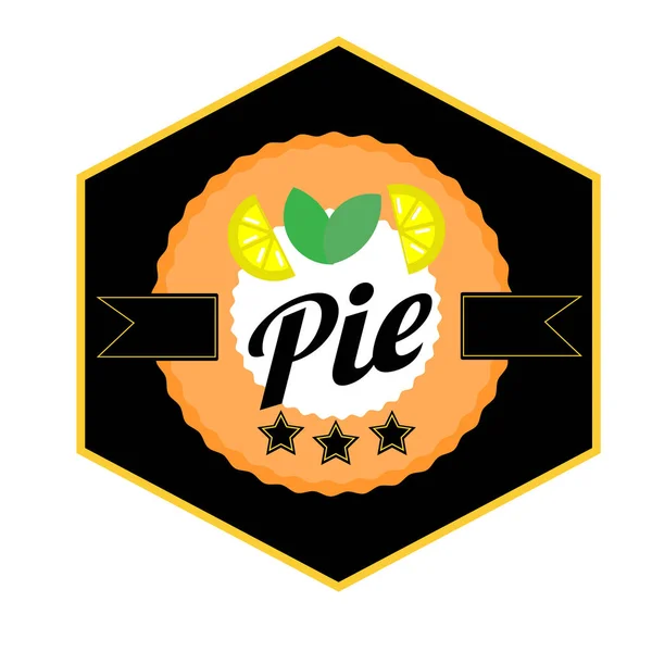 Pasta Logosu Vektör Illüstrasyonu Kek Logosu Simgesi — Stok Vektör