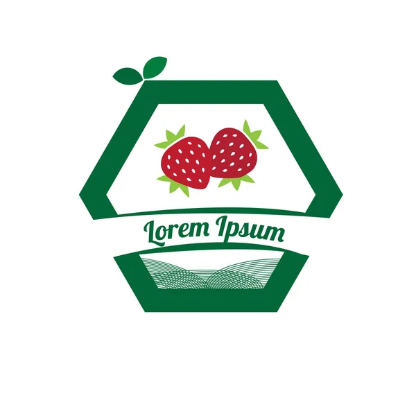 Aardbeien Logo Icoon Moderne Vector Illustratie Van Aardbei Fruit Een — Stockvector