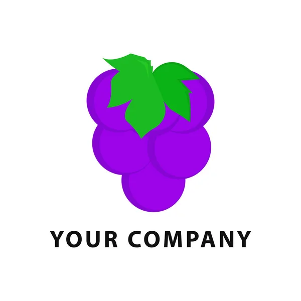 Fruits Raisin Logo Modèle Conception Illustration Vectorielle Logo Raisin Logo — Image vectorielle