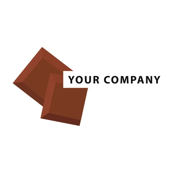 Chocolate Bar Vector Illustration Vector Logo Chocolate — Stock Vector