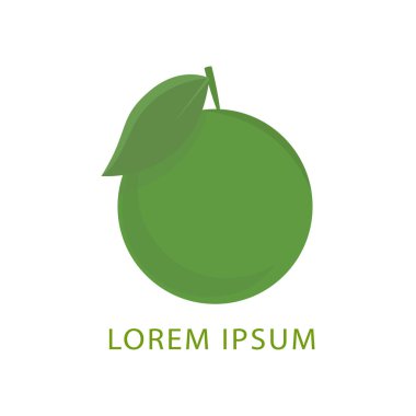 Limon logosu tasarımı, izole kireç yaratıcı şablon vektörü