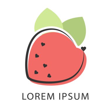 Lychee 'nin vektör çizimi. Tropikal meyve. Web tasarımı için liçi meyve vektör simgesinin düz çizimi.