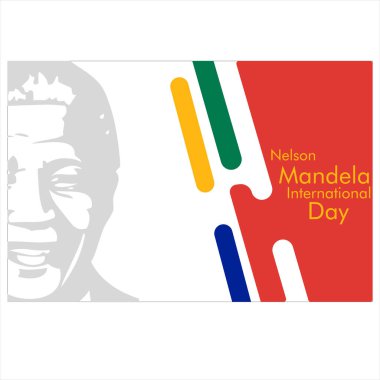 Uluslararası Nelson Mandela Günü için soyut kağıt kesim stili Güney Afrika Bayrak rengi 18 Temmuz 2019