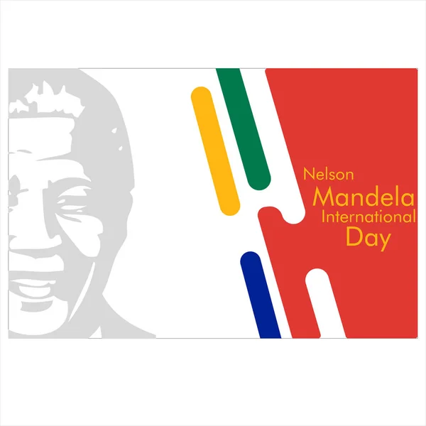 Abstract Paper Cut Style International Nelson Mandela Day South Africa — Stock Vector