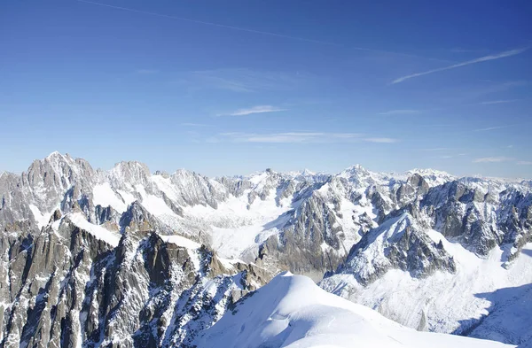 View of the Alps from Aiguille du Midi in autumn