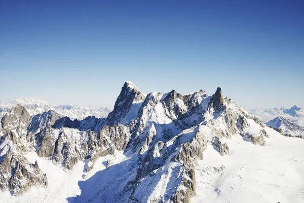 View of the Alps from Aiguille du Midi in autumn
