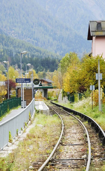 Chamonix, the train station Aiguille du Midi — Stockfoto