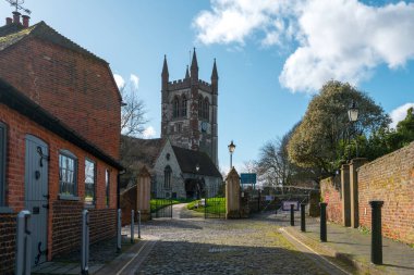 St Andrews church in Farnham, Surrey, UK - February 2020 clipart