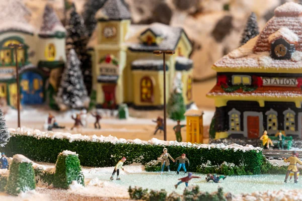 Villaggio di Natale in miniatura — Foto Stock