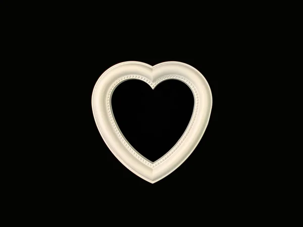 心脏与门柄在黑色背景。 白心张开一只手。 概念：封闭的心. — 图库照片