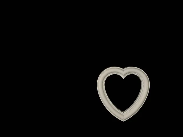 Corazón con manija de puerta sobre fondo negro. El corazón blanco se abre con una mano. Concepto: corazón cerrado . — Foto de Stock