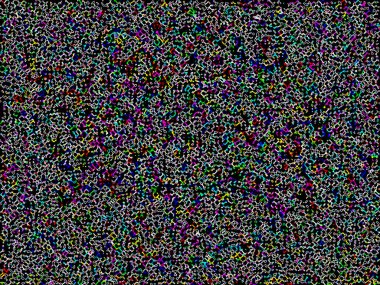 Arkaplan dokusu: çok renkli küçük hücreler. Kaotik bileşiklerin soyut yapısı.