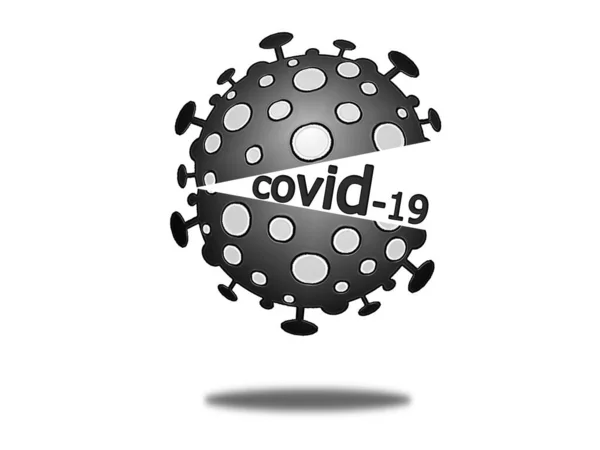 Hintergrund Coronavirus Bakterienzelle Bild Des Coronovirus Auf Weißem Hintergrund Konzept — Stockfoto