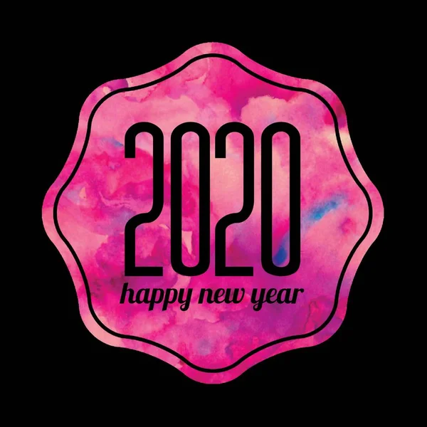 Szczęśliwego Nowego Roku 2020. Symbol z numeru 2020 na kolorowe tła.2020 ręcznie pisane litery ozdobione realistyczny projekt 3D Concept na Szczęśliwego Nowego Roku, święta Bożego Narodzenia. — Zdjęcie stockowe