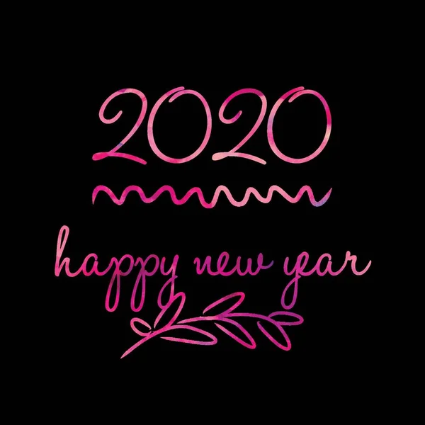 Szczęśliwego Nowego Roku 2020. Symbol z numeru 2020 na kolorowe tła.2020 ręcznie pisane litery ozdobione realistyczny projekt 3D Concept na Szczęśliwego Nowego Roku, święta Bożego Narodzenia. — Zdjęcie stockowe